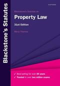 Thomas |  Blackstone's Statutes on Property Law | Buch |  Sack Fachmedien