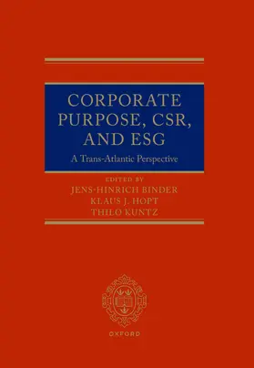 Binder / Hopt / Kuntz |  Corporate Purpose, Csr, and Esg | Buch |  Sack Fachmedien
