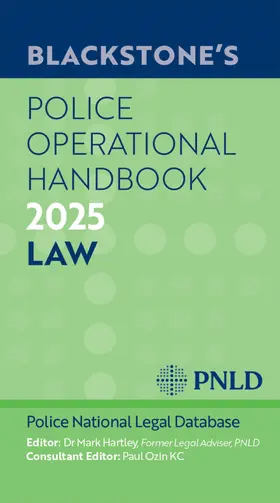 Hartley / Ozin KC |  Blackstone's Police Operational Handbook 2025 | Buch |  Sack Fachmedien