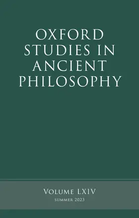 Kamtekar |  Oxford Studies in Ancient Philosophy | Buch |  Sack Fachmedien