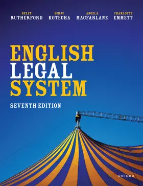 Macfarlane / Rutherford / Kotecha |  English Legal System 7e | Buch |  Sack Fachmedien