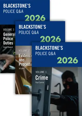 Connor / Lawry / Howard |  Blackstone's Police Q&A's 2026 Three Volume Set | Buch |  Sack Fachmedien