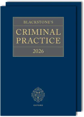 Ormerod / Ormerod CBE, KC (Hon) / Perry KC |  Blackstones Criminal Practice 2026 Supplement 1 Pack | Buch |  Sack Fachmedien