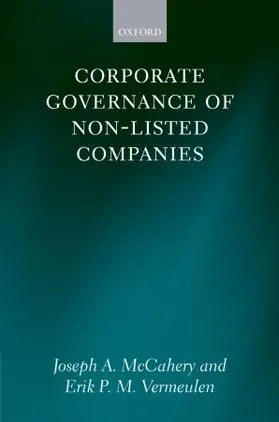 Mccahery / McCahery / Vermeulen |  CORP GOVERNANCE NON LISTED COMPANIES C | Buch |  Sack Fachmedien