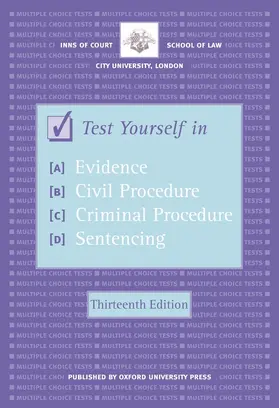 Inns of Court School of Law |  Test Yourself in Evidence, Civil Procedure, Criminal Procedure and Sentencing | Buch |  Sack Fachmedien