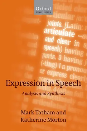 Tatham / Morton |  Expression in Speech | Buch |  Sack Fachmedien