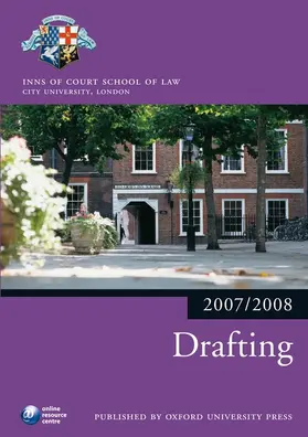 Inns of Court School of Law |  Drafting 2007-2008 | Buch |  Sack Fachmedien