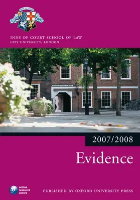 Inns of Court School of Law |  Evidence 2007-2008 | Buch |  Sack Fachmedien
