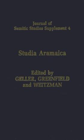 Geller / Greenfield / Weitzman |  Studia Aramaica | Buch |  Sack Fachmedien