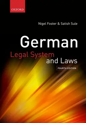 Foster / Sule |  German Legal System and Laws | Buch |  Sack Fachmedien