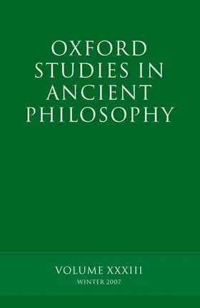 Sedley |  Oxford Studies in Ancient Philosophy | Buch |  Sack Fachmedien