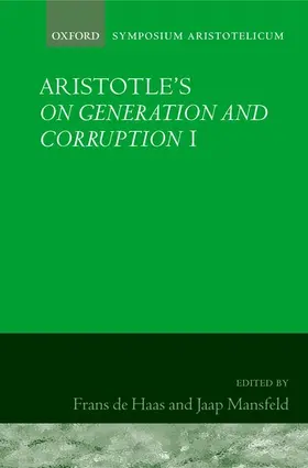 de Haas / Mansfeld |  Aristotle | Buch |  Sack Fachmedien