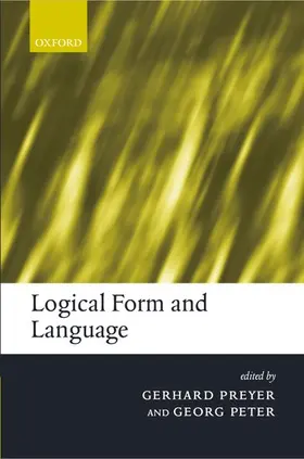 Preyer / Peter |  Logical Form and Language | Buch |  Sack Fachmedien