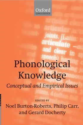 Carr / Burton-Roberts / Docherty |  Phonological Knowledge | Buch |  Sack Fachmedien