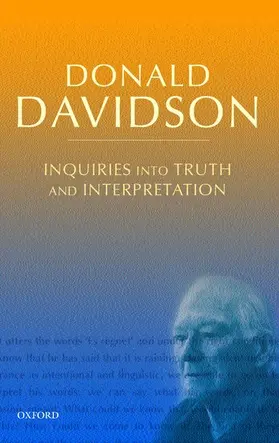Davidson |  Inquiries Into Truth and Interpretation | Buch |  Sack Fachmedien
