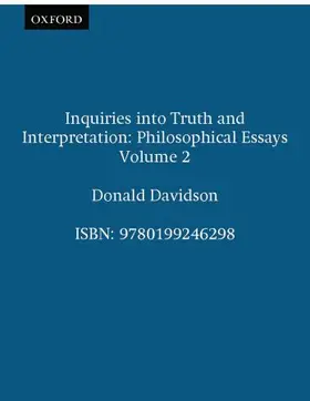 Davidson |  Inquiries Into Truth and Interpretation | Buch |  Sack Fachmedien