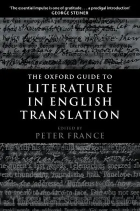 France |  The Oxford Guide to Literature in English Translation | Buch |  Sack Fachmedien