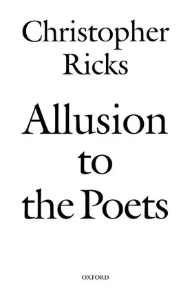 Ricks |  Allusion to the Poets | Buch |  Sack Fachmedien