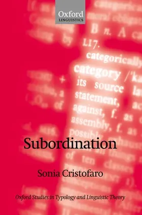 Cristofaro |  Subordination | Buch |  Sack Fachmedien