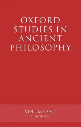Sedley |  Oxford Studies in Ancient Philosophy | Buch |  Sack Fachmedien