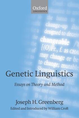 Greenberg / Croft |  Genetic Linguistics | Buch |  Sack Fachmedien