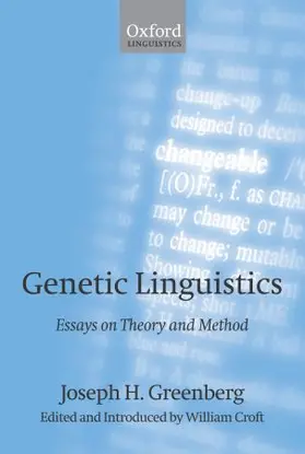 Greenberg / Croft |  Genetic Linguistics | Buch |  Sack Fachmedien