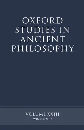 Sedley |  Oxford Studies in Ancient Philosophy volume XXIII | Buch |  Sack Fachmedien