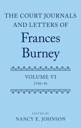 Johnson |  Court Journals and Letters of Frances Burney | Buch |  Sack Fachmedien