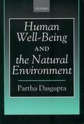 Dasgupta |  Human Well-Being and the Natural Environment | Buch |  Sack Fachmedien
