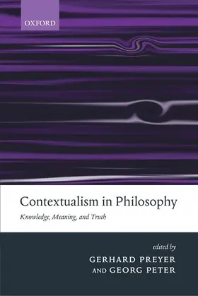 Preyer / Peter |  Contextualism in Philosophy | Buch |  Sack Fachmedien