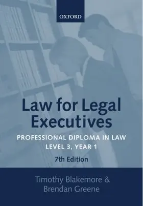 Blakemore / Greene |  Law for Legal Executives | Buch |  Sack Fachmedien