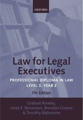 Greene / Rowley / Stevenson |  Law for Legal Executives | Buch |  Sack Fachmedien