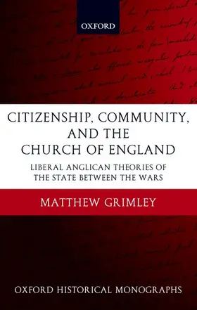 Grimley |  Citizenship, Community, and the Church of England | Buch |  Sack Fachmedien