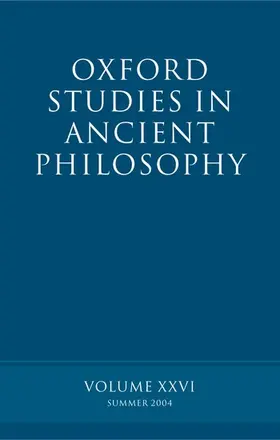 Sedley |  Oxford Studies in Ancient Philosophy | Buch |  Sack Fachmedien
