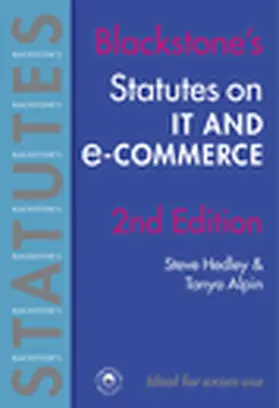 Hedley / Aplin |  Blackstone's Statutes on IT and E-Commerce | Buch |  Sack Fachmedien