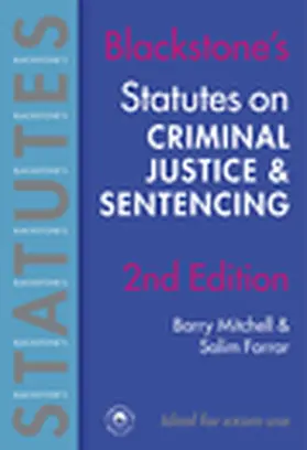 Farrar / Mitchell |  Blackstone's Statutes on Criminal Justice and Sentencing | Buch |  Sack Fachmedien