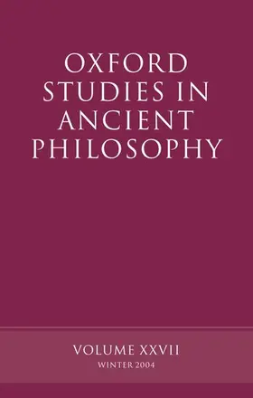 Sedley |  Oxford Studies in Ancient Philosophy | Buch |  Sack Fachmedien