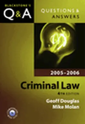 Molan |  Questions and Answers Criminal Law 2005-2006 | Buch |  Sack Fachmedien