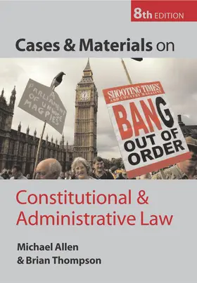 Allen / Thompson |  Cases and Materials on Constitutional and Administrative Law | Buch |  Sack Fachmedien