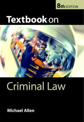 Allen |  Textbook on Criminal Law | Buch |  Sack Fachmedien