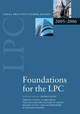 Miles / Clout / Firth |  Foundations for the LPC | Buch |  Sack Fachmedien