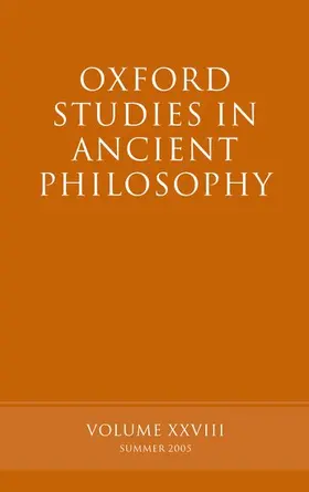Sedley |  Oxford Studies in Ancient Philosophy, Volume 28 | Buch |  Sack Fachmedien