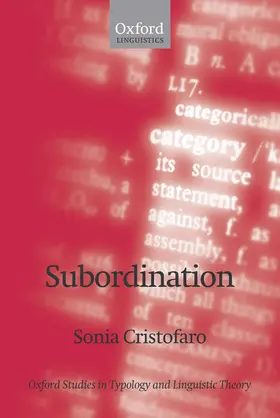 Cristofaro |  Subordination | Buch |  Sack Fachmedien
