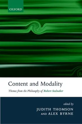 Thomson / Byrne |  Content and Modality | Buch |  Sack Fachmedien
