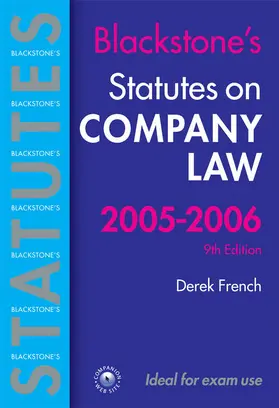 French |  Statutes on Company Law 2005-2006 | Buch |  Sack Fachmedien