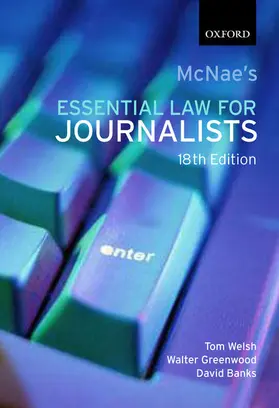 Welsh / Greenwood / Banks |  McNae's Essential Law for Journalists | Buch |  Sack Fachmedien