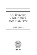 Davies |  Solicitor's Negligence and Liablility | Buch |  Sack Fachmedien