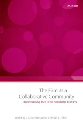 Heckscher / Adler |  The Firm as a Collaborative Community | Buch |  Sack Fachmedien