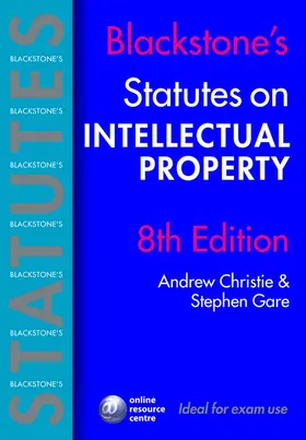 Christie / Gare |  Blackstone's Statutes on Intellectual Property | Buch |  Sack Fachmedien