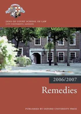 Inns of Court School of Law |  Remedies 2006-07 | Buch |  Sack Fachmedien